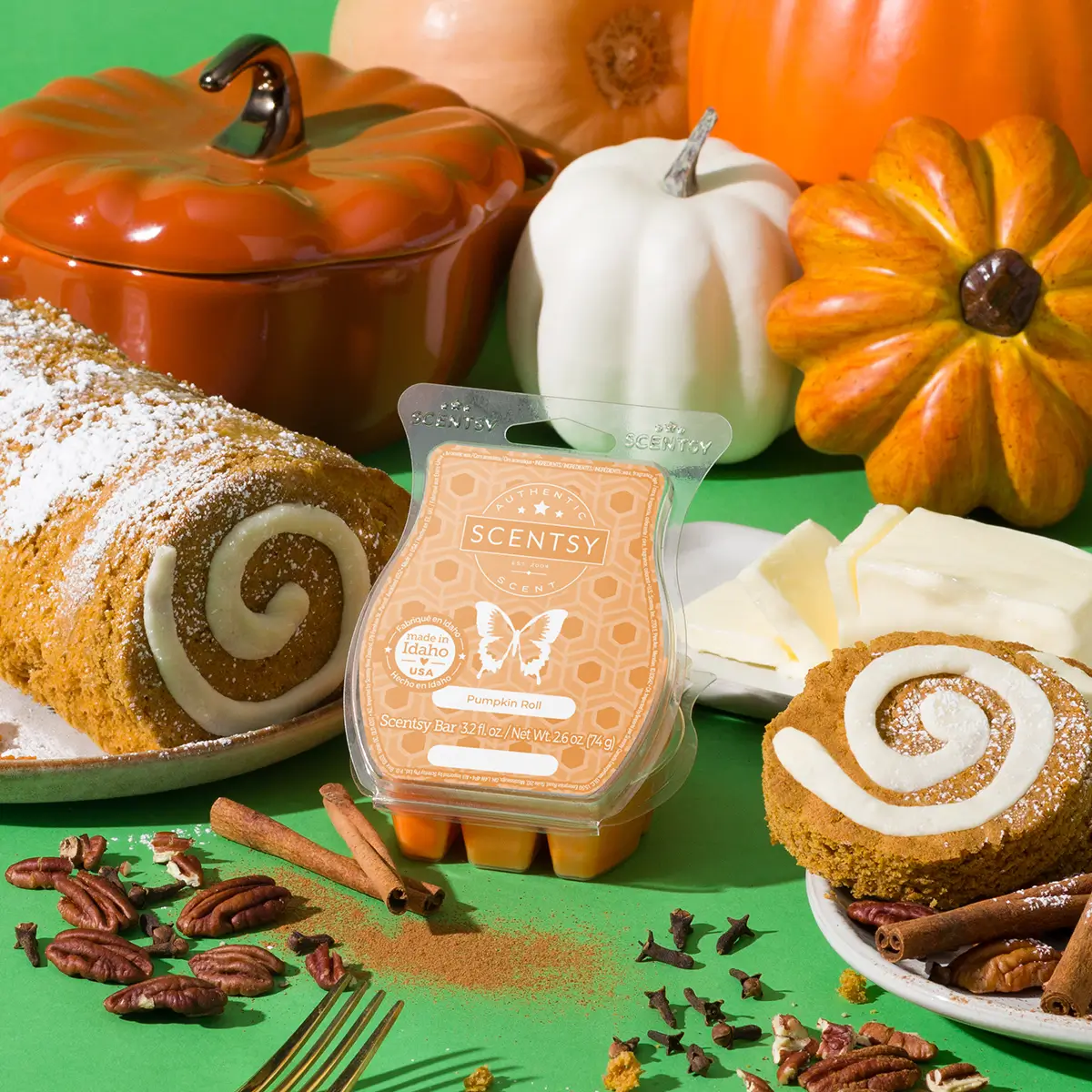 Gourdy Goodness Pumpkin Roll Scentsy Wax Collection