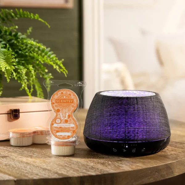 Scentsy Air Quad Large Fan Diffuser - Black Crosshatch