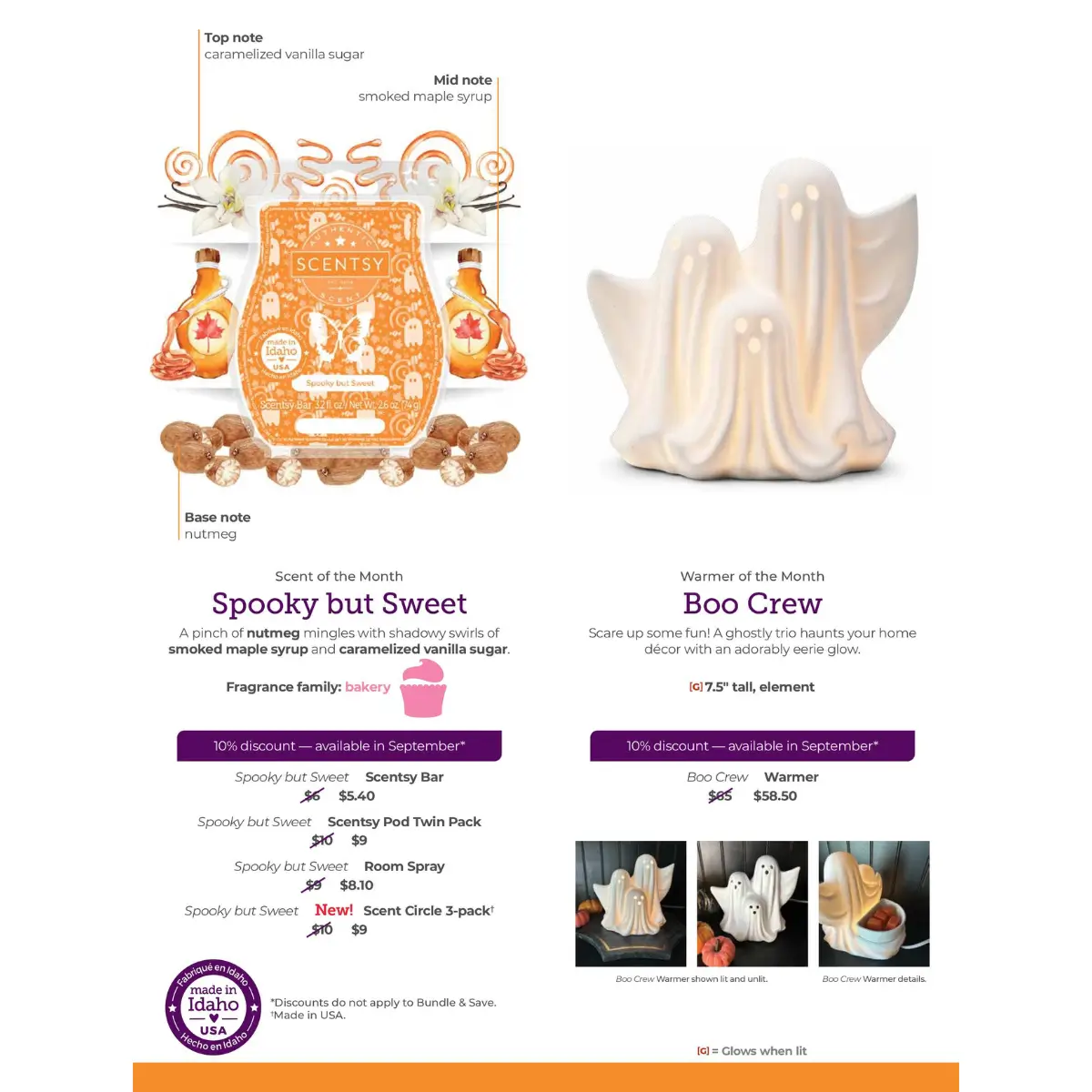 Scentsy September 2024 Warmer of the Month - Boo Crew Ghost Warmer + Spooky But Sweet
