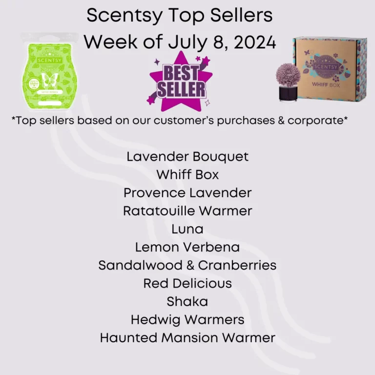 Scentsy Top Sellers - Week of July 8, 2024