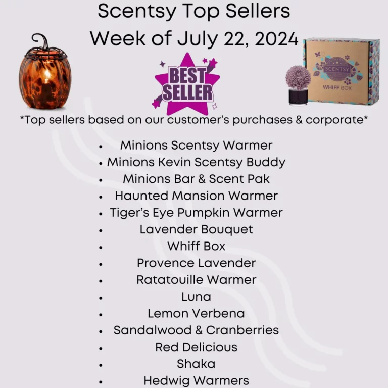Scentsy Top Sellers - Week of July 22, 2024