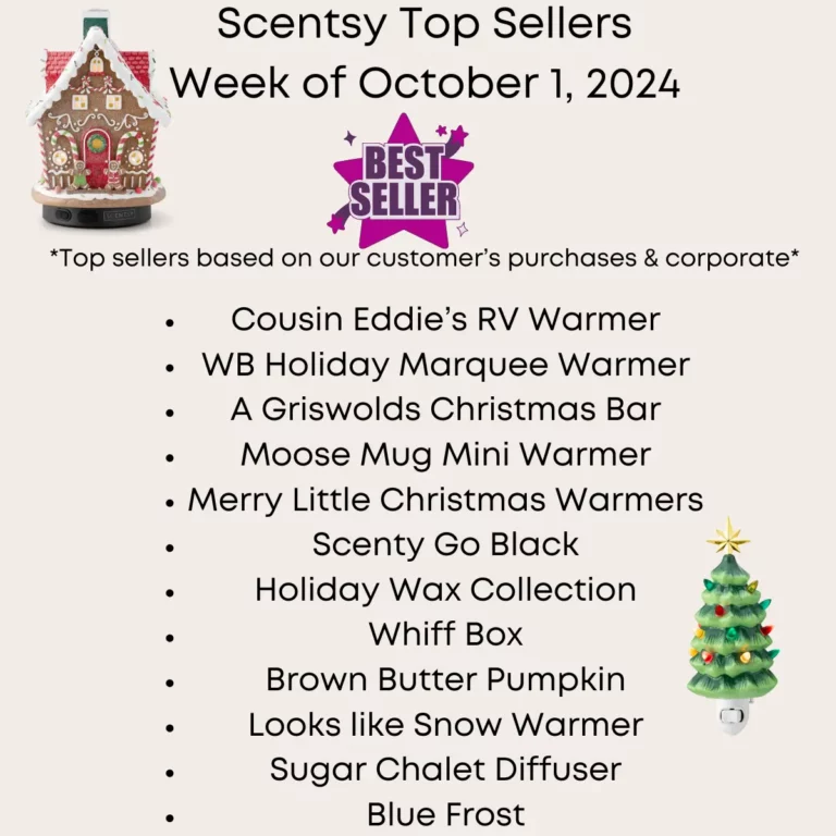 Scentsy Top Sellers - Week of October 1, 2024