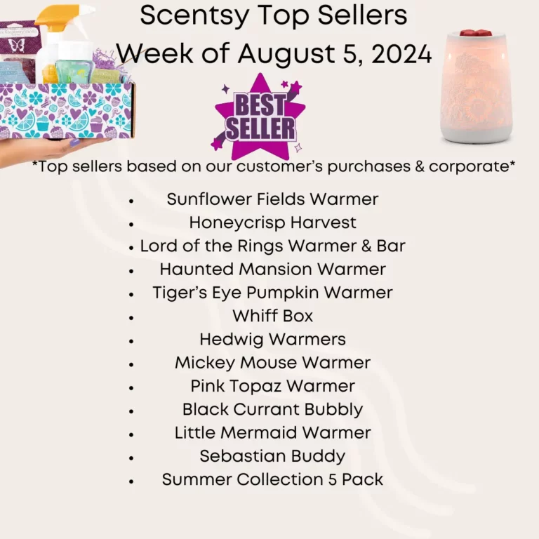 Scentsy Top Sellers - Week of August 5, 2024