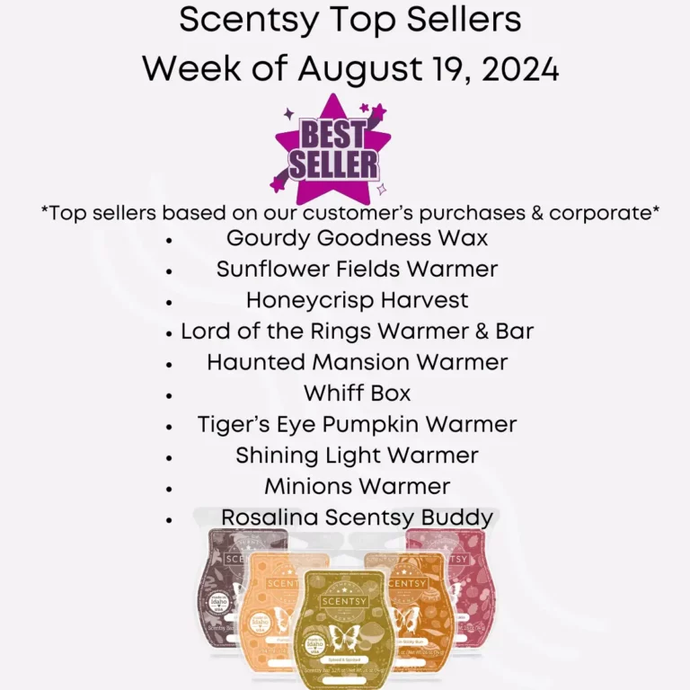 Scentsy Top Sellers - Week of August 19, 2024