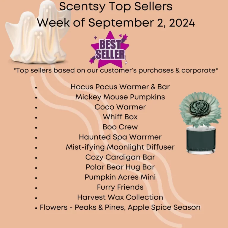 Scentsy Top Sellers - Week of September 2, 2024