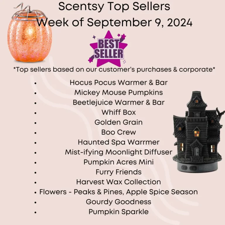 Scentsy Top Sellers - Week of September 9, 2024