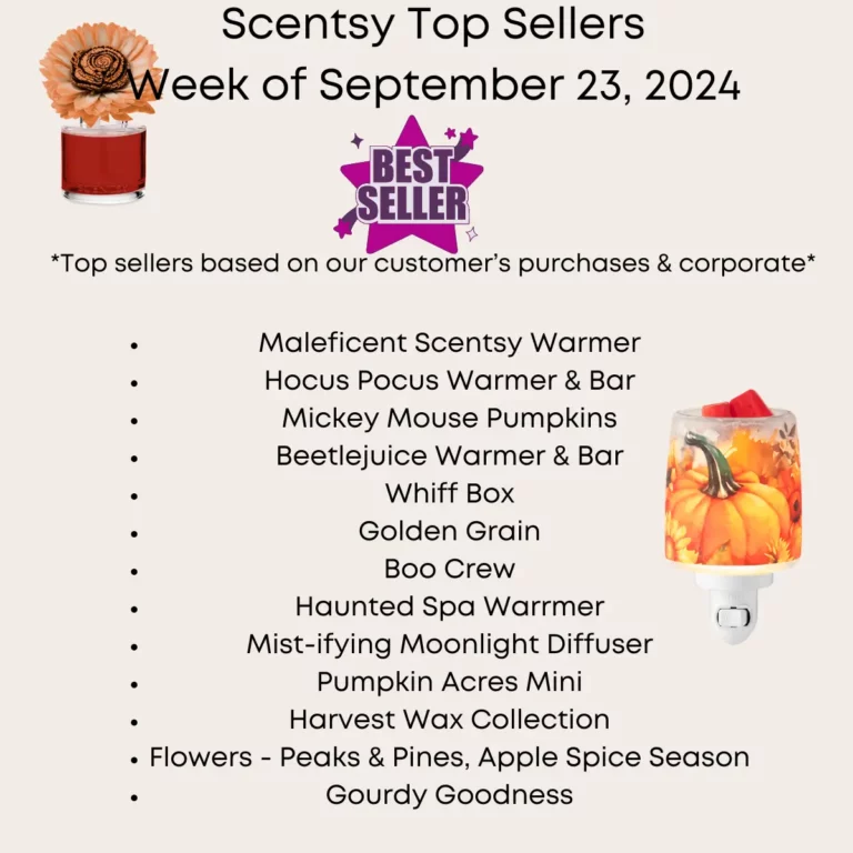 Scentsy Top Sellers - Week of September 23, 2024