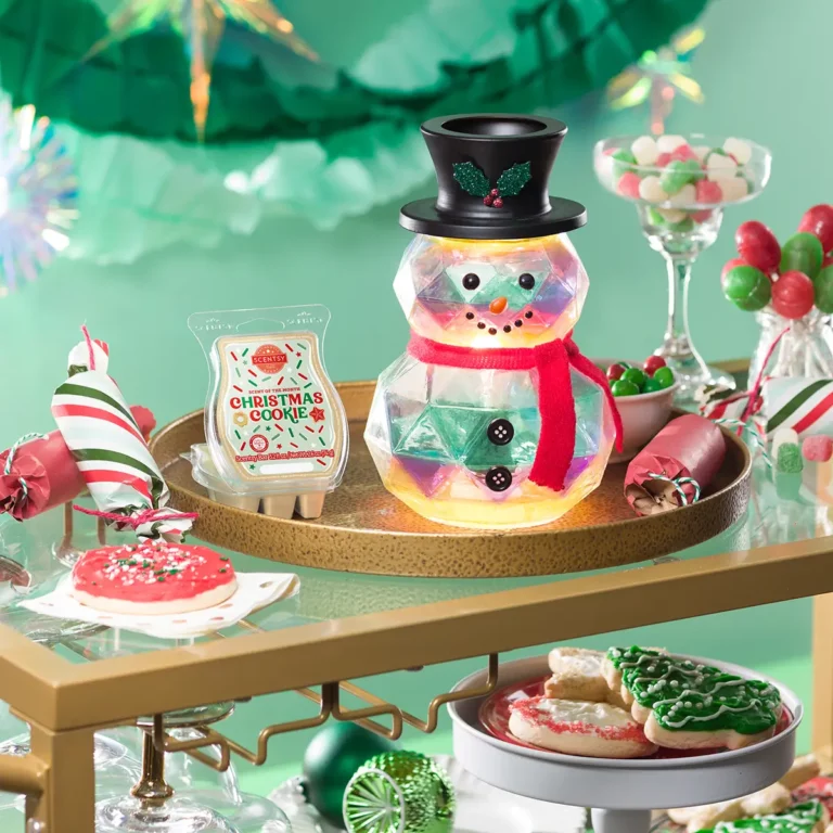 Scentsy November 2024 Warmer of the Month - Snow Stopper Prismatic Snowman + Christmas Cookie