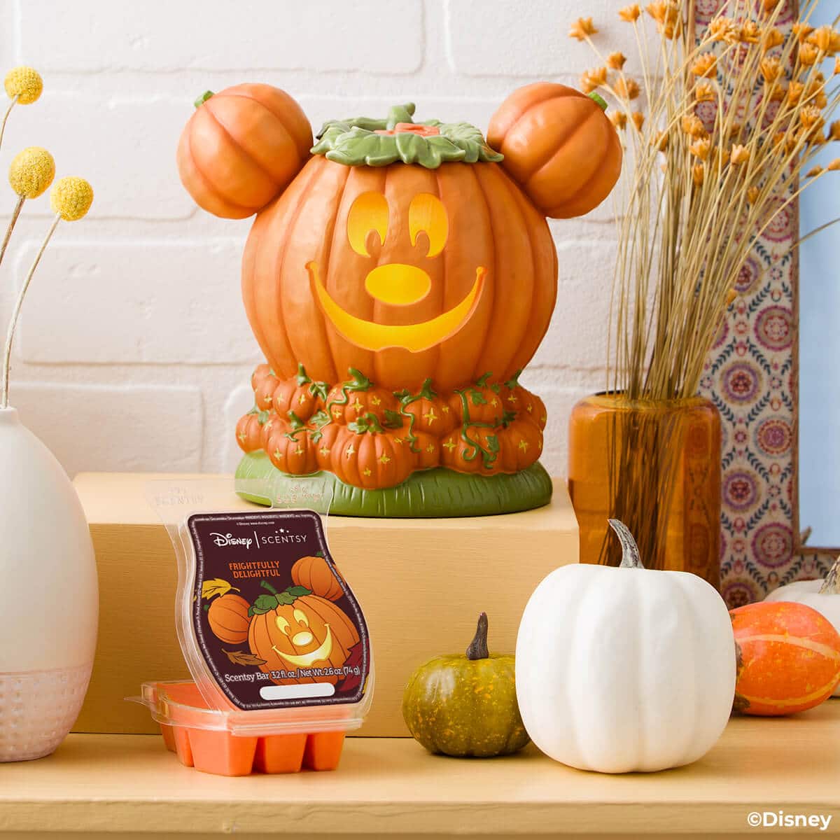 Mickey Mouse Jack O' Lantern Scentsy Warmer & Buddy | Disney Halloween