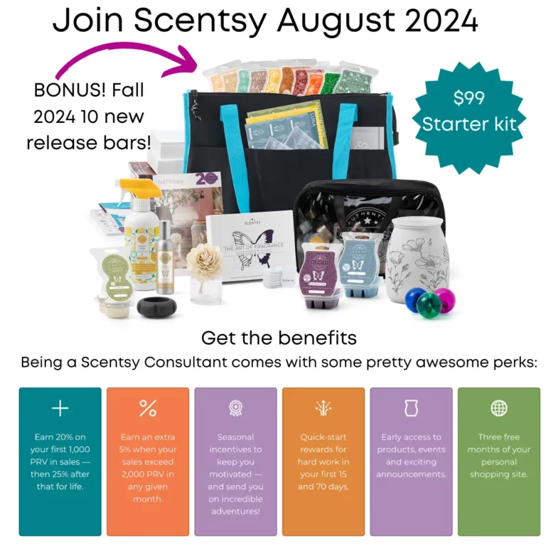 Join Scentsy in August 2024 | Fall Enhanced Starter Kit with 10 new Fall Scentsy Bars!