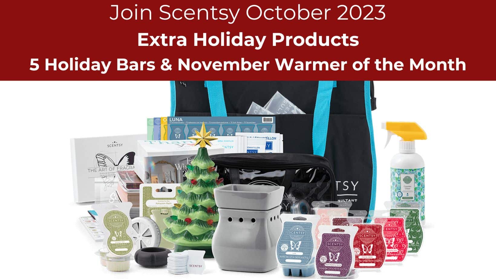 October 2023 Scentsy Starter Kit + Holiday Bars & Merry Little Christmas Warmer | Join Special