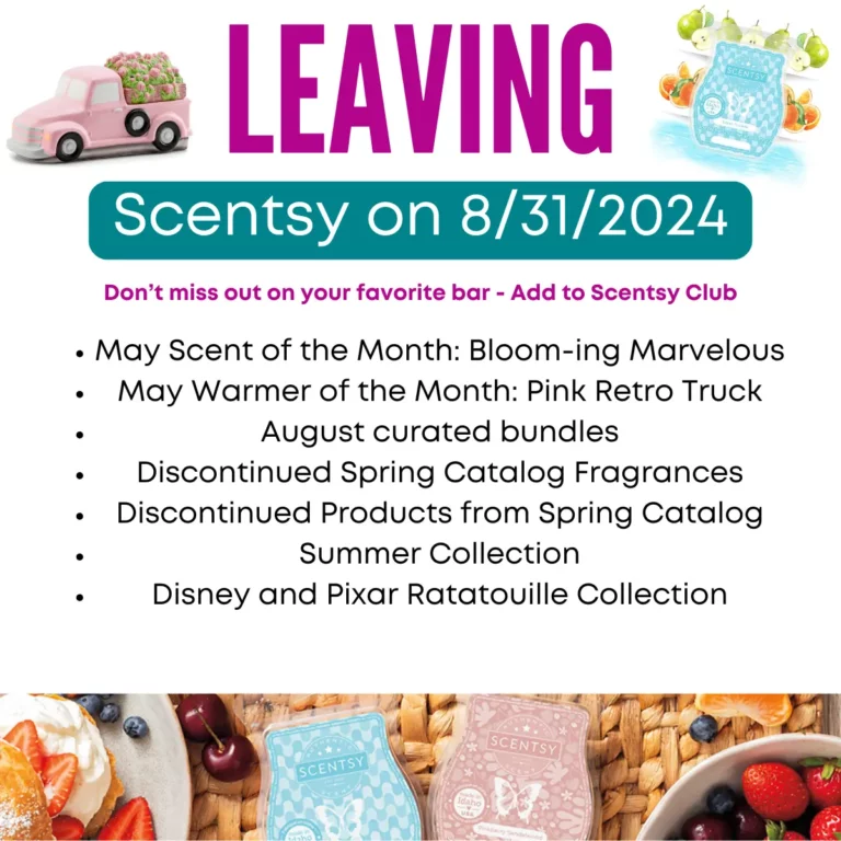 Scentsy products leaving 08/31/2024