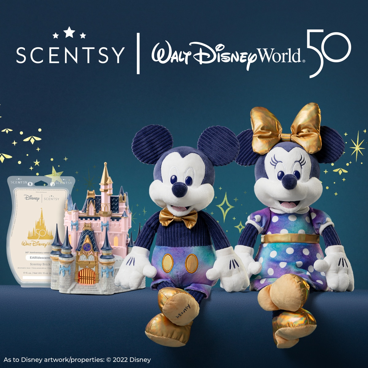 MT FW22 Disney WDW50thAnniversary MIckey Minnie Buddies Cinderella Castle EARidescent Brick R1