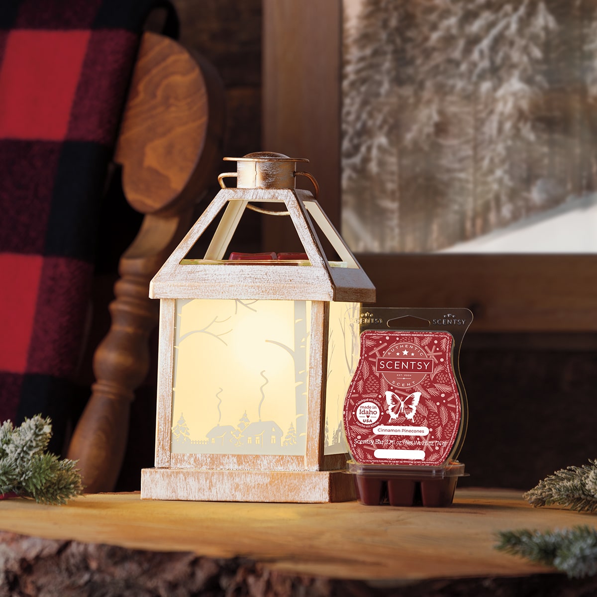 Scentsy December 2022 Warmer & Scent of the Month | Winter Retreat + Cinnamon Pinecones