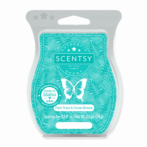 PALM TREES OCEAN BREEZE SCENTSY BAR