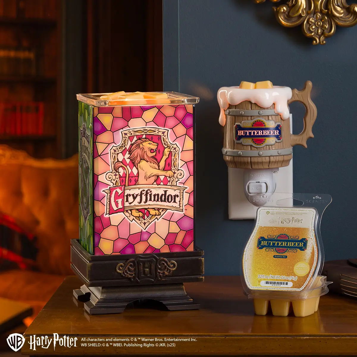 Scentsy Harry Potter Butterbeer Stein Mini Warmer & Fragrance plus House Pride Warmer | Leaving 5/31