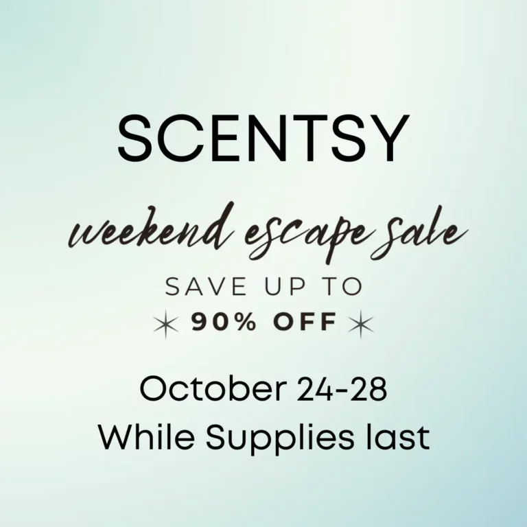 Scentsy October 2024 Flash Sale Weekend Escape