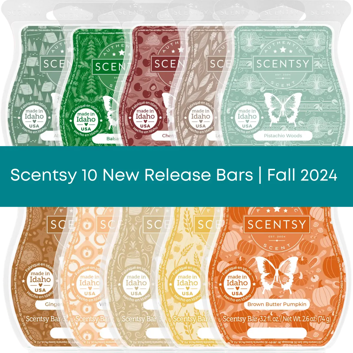 Scentsy Fall 2024 10 New Release Bar Fragrances