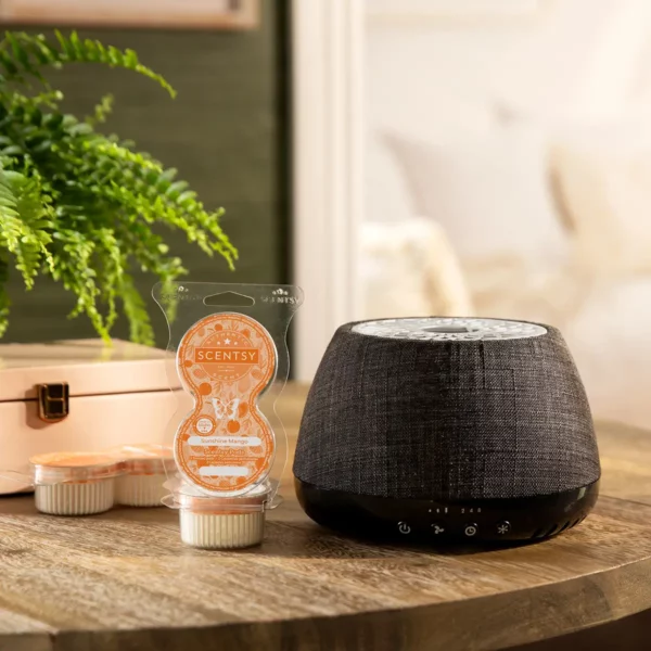 Scentsy Air Quad Large Fan Diffuser - Black Crosshatch