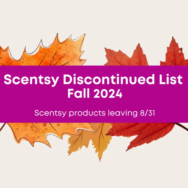 Scentsy Fall 2024 Discontinued List of Products leaving 8/31