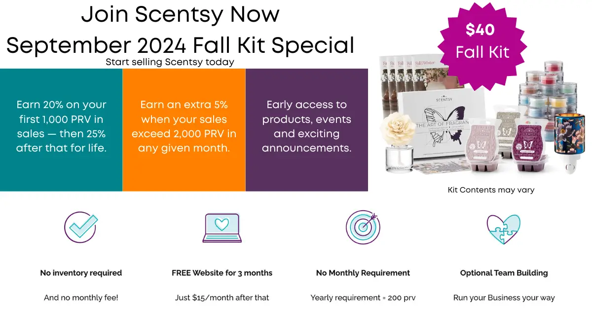 Join Scentsy in September 2024 | $40 Fall Starter Kit