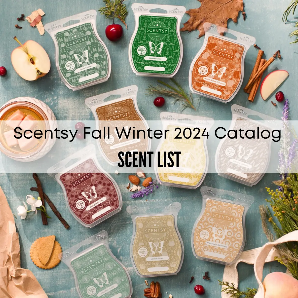 View the Scentsy Fall Winter 2024 Catalog Scent List