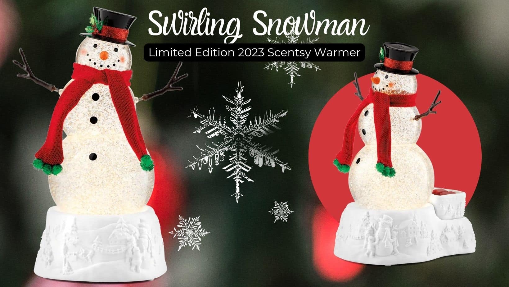 Holiday 2023 Limited Edition Scentsy Warmer - Swirling Snowman