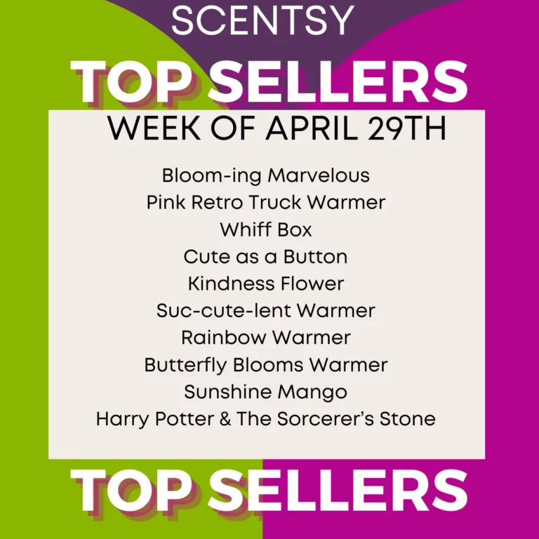 Scentsy Top Sellers - Week of April 29, 2024