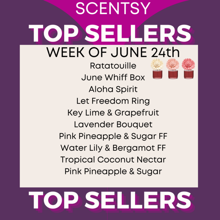 Scentsy Top Sellers - Week of June 24, 2024