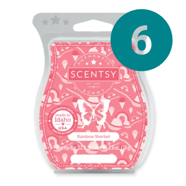 Rainbow Sherbet Scentsy 6 Bar Wax Bundle
