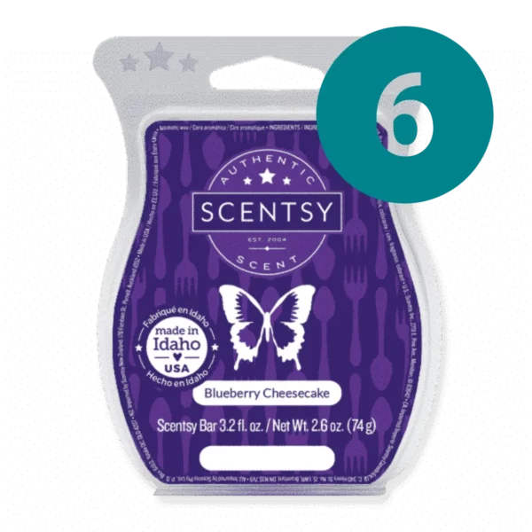 Blueberry Cheesecake 6 Scentsy Bar Wax Bundle
