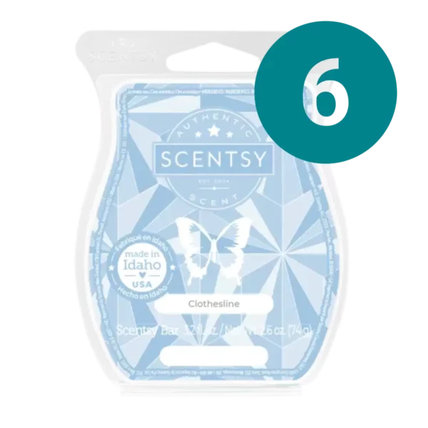 Clothesline Scentsy 6 Bar Wax Bundle