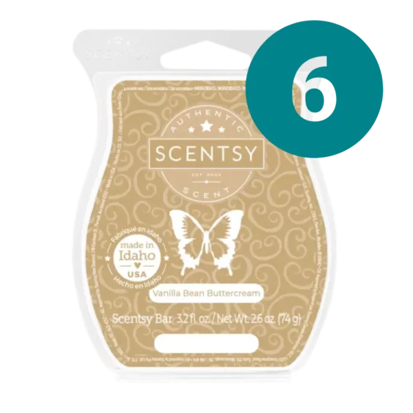 Vanilla Bean Buttercream 6 Scentsy Bar Wax Bundle